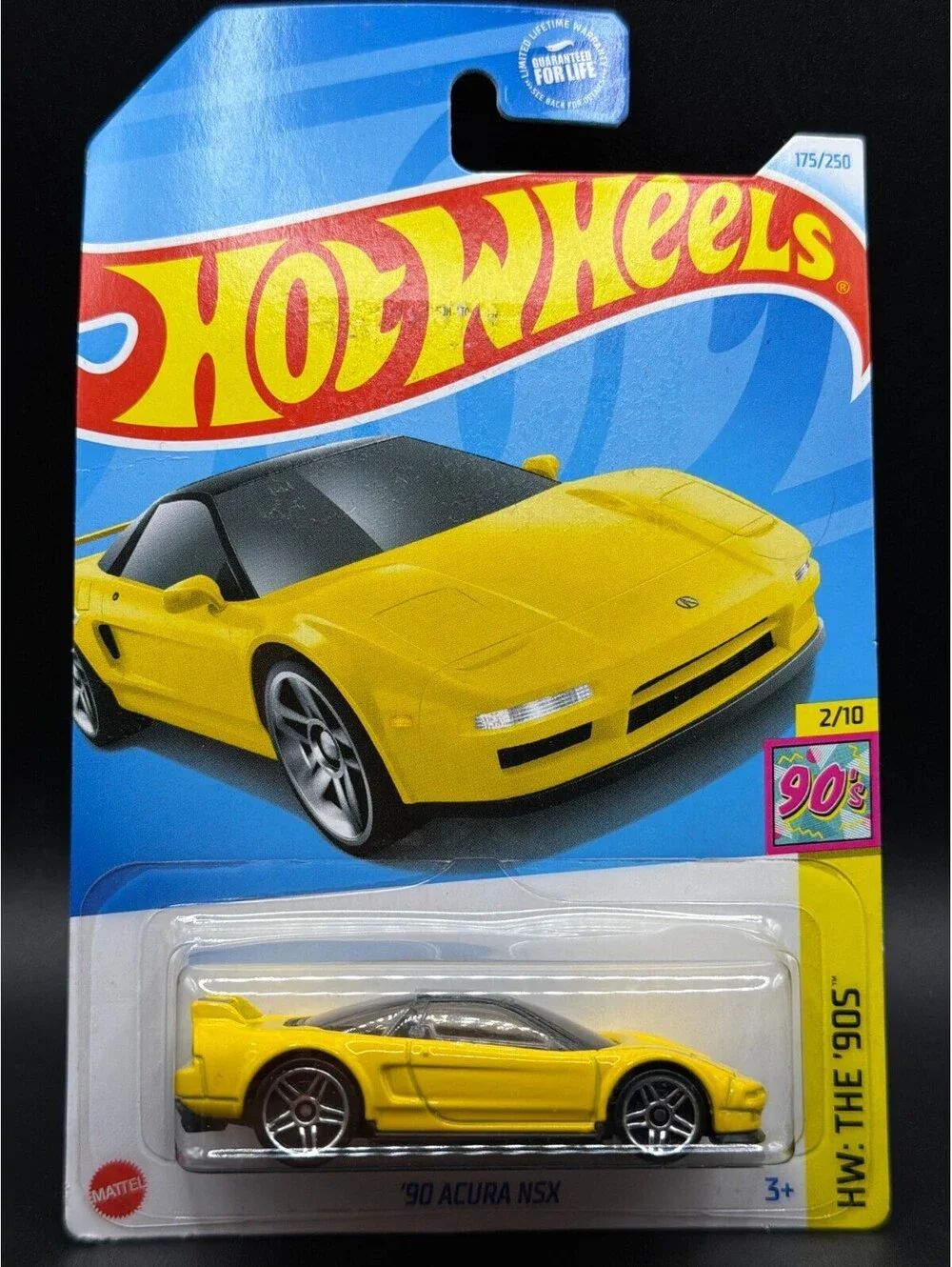 Hot Wheels '90 Acura NSX Yellow HW: The '90s 2/10 175/250 JDM Diecast Mint on Ca